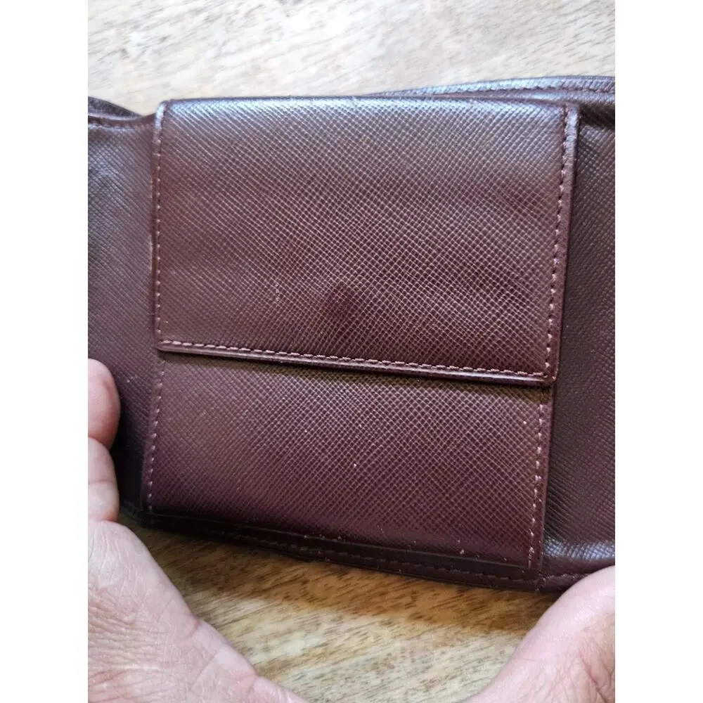 2009 #TH1019 Louis Vuitton Authentic Red MiniLinMonogram Canvas Trifold Wallet